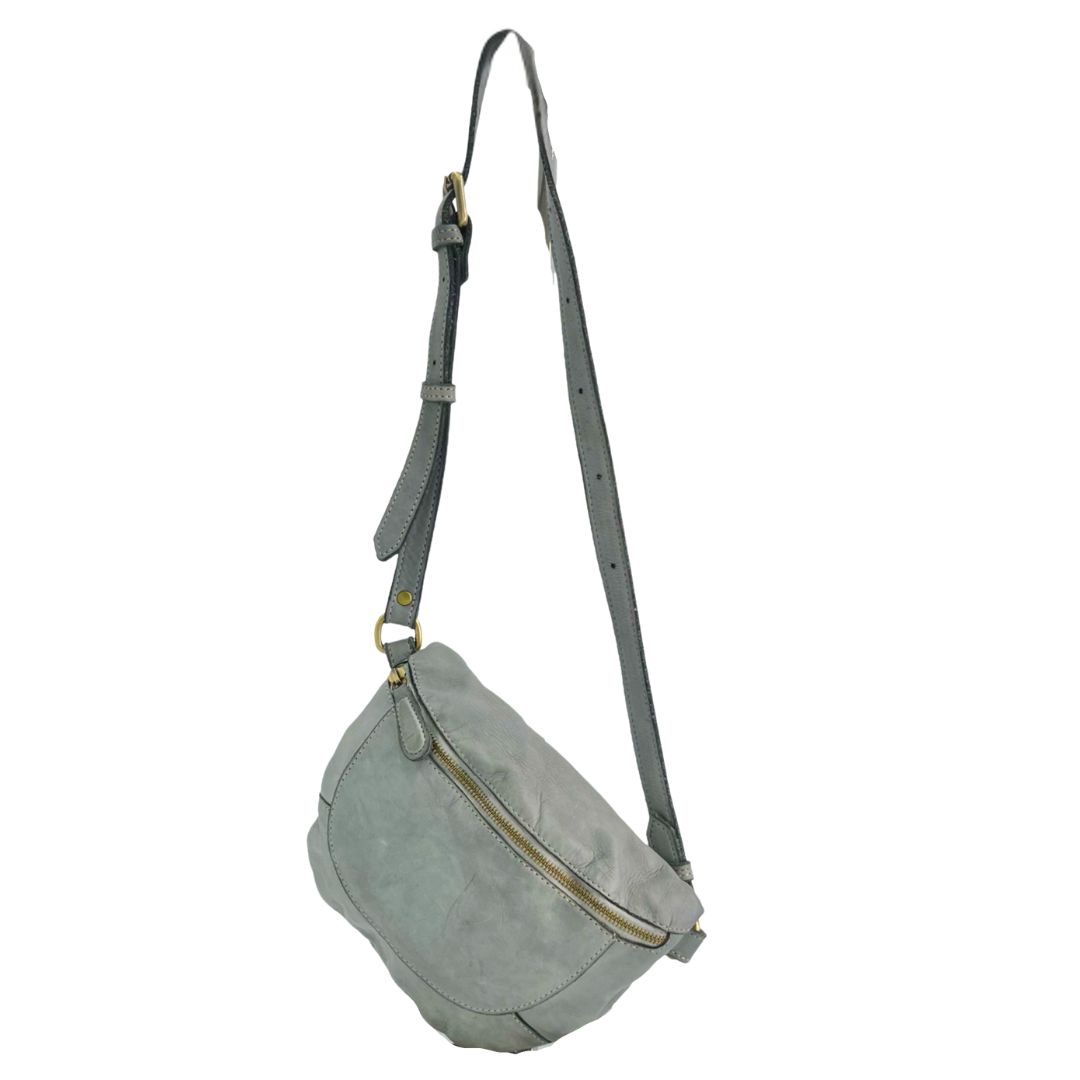 SUSANNA Vintage Leather Sling Bag | Grey